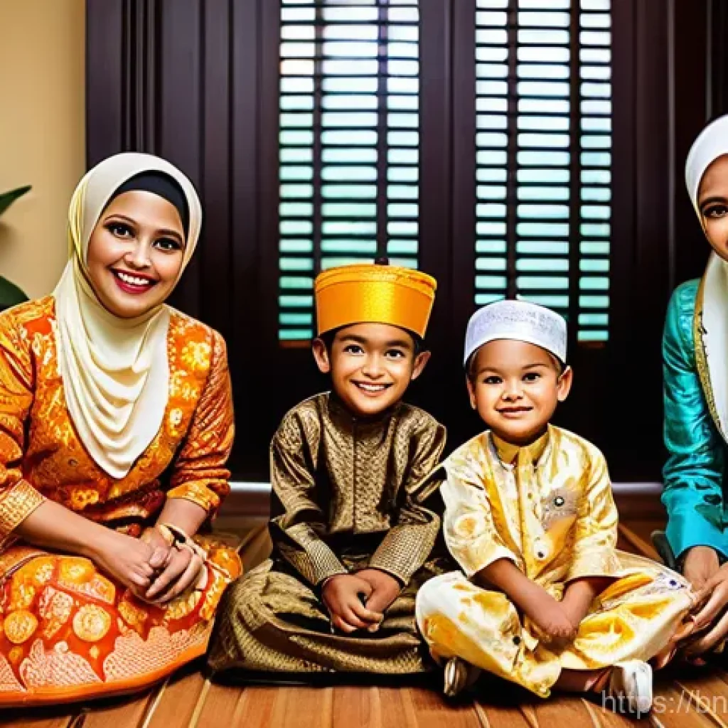 이슬람 인종 다양성 - **Prompt 1: Indonesian Muslim Family Celebrating Eid**
    "A joyous Indonesian Muslim family celebr...